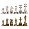 Neptune Silver and Bronze Metal Chess Pieces with 3.5 Inch