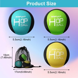 AMFUN Water Bouncing Ball, 3PCS Funny Pool Toys Balls, Skimming Balls, Soft Quick-drying Water Jumping Balls with Net Storage Bag, Water Sports Games Bouncing Ball for Pool Beach