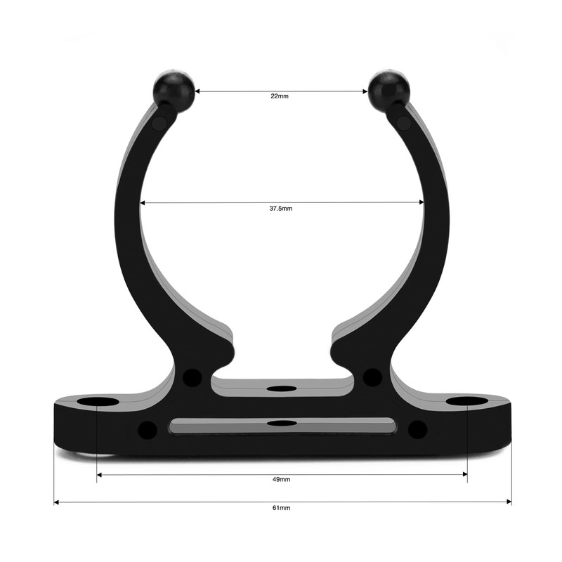 Clouhead 4PCS Boat Hook Holder Nylon Boat Ladder Clip Black