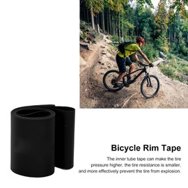 SPYMINNPOO 80 mm Bicycle Rim Strips, Rim Tape, Bicycle Tyre Liner, Inner Tube, PVC, Puncture Protection Tape for 26 Inch Tyres (Black)