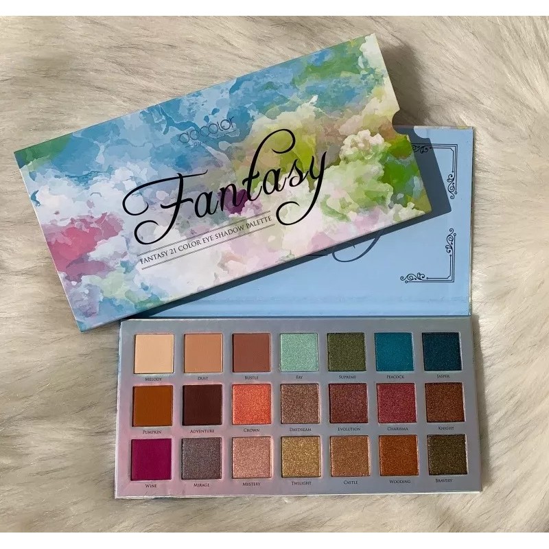 Docolor - Paleta De 21 Sombras De Colores Azul Fantasía