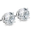 Moissanite Stud Earrings • 14K Gold Solid • Round Cut