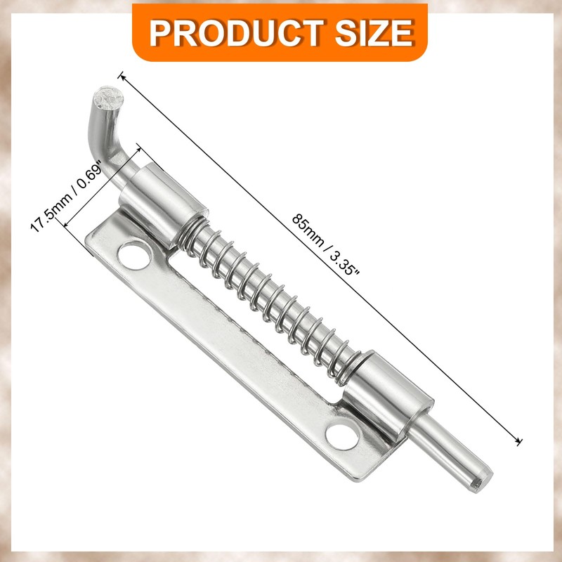 sourcing map Spring Loaded Latch Pin 3.35 x 0.69 Inches,