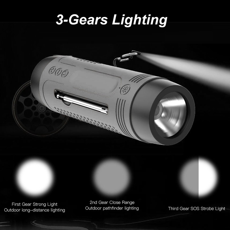 Bluetooth Speaker Portable Wireless Subwoofer Loudspeaker with LED Outdoor Multimedia