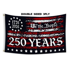 250 Anniversary USA Flag 3x5 Ft Double Sided 3 Ply Betsy Ross Freedom America Flag 250 Years of Freedom We The People UV Protection & Fade Resistant 1776-2026 Commemorative
