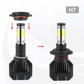 X AUTOHAUX 2pcs H7 LED Headlight Adapter Base Bulb Sockets Holder for Car Black