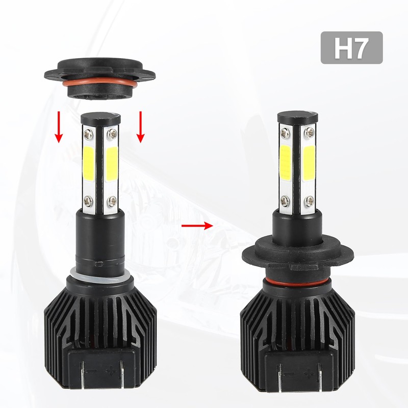 X AUTOHAUX 2pcs H7 LED Headlight Adapter Base Bulb Sockets