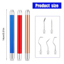 3pcs LED Weeding Tools for Vinyl, Lighted Vinyl Weeding Tools with Light 3 Colors Vinyl Tools for Weeding with Pins and Hooks for DIY Crafting Silhouettes Cameos