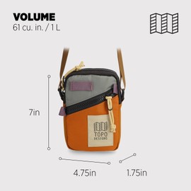 Topo Designs Mini Shoulder Bag, Beetle/Spice