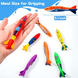 ASONA 8 PCS Pool Diving Toys, Diving Shark Underwater Diving Toy for Kids Age 4-8, 8-12, Diving Swimming Training Tools, Sinking Throwing Pool Toys Pool Party Favors, Pool Game Tools for Boys Girls