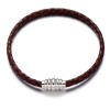 Unbranded Fashionable Trendy Soft Supple Leather Patterned Bracelet Magnetic Closure