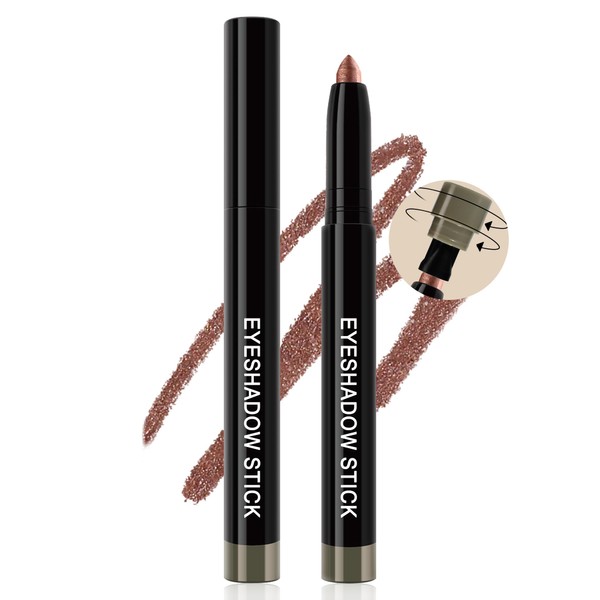 Glitter Cream Eyeshadow Stick, Waterproof High Pigmented Shimmer Eyeliner Pencil