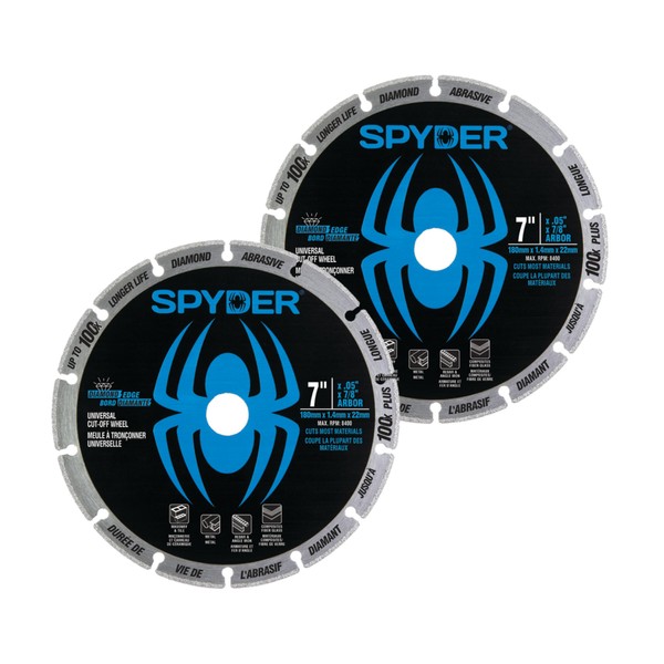 Spyder 7" Diamond Bite Cut-Off Wheel for Steel, Cast Iron,