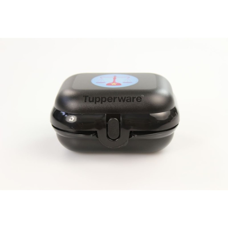 TUPPERWARE Mini Oyster Box Keeper black Zodiac Libra