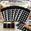 GPOVVIMX 24 Pcs Glass Spice Jars with 408 Labels, 4oz