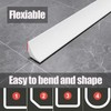 Shower Threshold Seal, Silicone Self-Adhesive Water-Blocking Strip for Countertop, Sink,