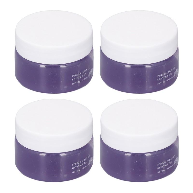 4Pcs Face Clean Gel Perilla Facial Skin Care Cleansing Hydrating