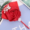 4Pcs Exquisite Ribbon Wedding Corsage Brooch Bridesmaid Artificial Chest Flower