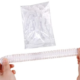 Eowppue Coperchio Ciotola in Plastica 100 Pezzi di Pellicola Alimentare, Coperchio della Ciotola da Cucina USA e Getta a Prova di Polvere e di Conservazione, Cuffia per La Doccia per Le Verdure