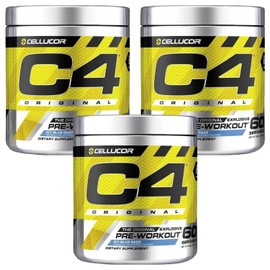 Cellucor C4 Original Pre-Workout Blue Raspberry, 390g, Pack of 3