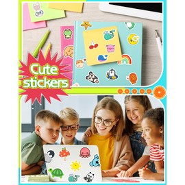 600 Pcs Cute Stickers for Kids, Water Bottle Stickers for Teens, Kawaii Vinyl Phone Laptop Skateboard Animal Waterproof Stickers, Bulk Aesthetic Sticker Packs for Boys Girls Teacher