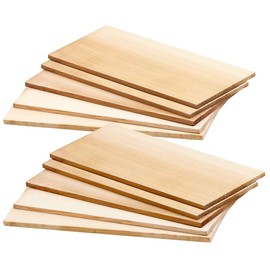 Rosenstein & Söhne Cedar Grill Board, Set of 10 Cedar Wood Grill Boards for Charcoal & Gas Grills (Smoking Board, Smoking Plank, Grill Plates)