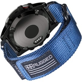 Nylon Sports Watch Band, 22mm Military Strap Compatible with Garmin Fenix 8 47mm /7/7 Pro/6/6 Pro/5/5 Plus/E 47mm, MARQ Athlete/Golfer/Driver/Captain/Adventurer/Commander, Instinct 2/Crossover/Tacical/Esports/Tide, D2 Delta S/Descent G1, Approach S60/62/S70 47mm, Forerunner965/955/945/935/745,Quatix 6/5, Epix 2