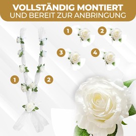 Premium Quality Nueva Vida Car Decoration Wedding Bonnet - Wedding Decoration Car Decoration, Silk Flowers for Your Wedding Car - Wedding Decoration Flowers