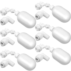 Válvula de Bola de Flotador de Filtro de Agua Válvula de Flotador Ajustable de 1/4 de Pulgada Válvulas de Flotador de Tanque de Agua de Plástico para Estanques, Bomba de Agua (6)