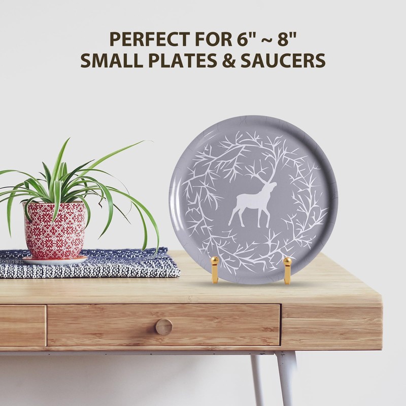 Plate Holder Easel Display Stand - 3 inch Metal Plate