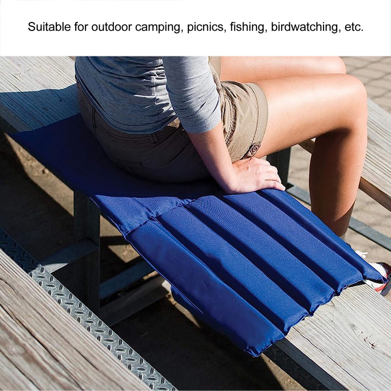 Foldable Seat Cushion Backrest Beach Chair Mat Single Person Portable
