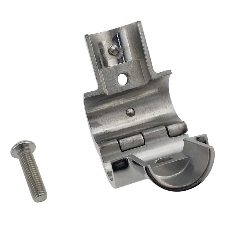 Pair Heavy Duty 316SS Boat Hand Rail Fitting- Polished 90