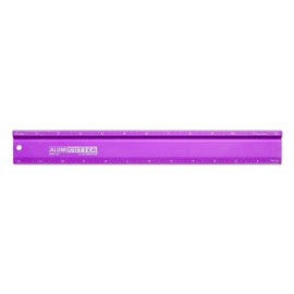 Alumicolor AlumiCutter Aluminum Steel Edge for Office, School, Engineering and Framing, 12IN, Purple