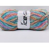 Blues, Orange, Magenta, Charcoal + Sock Varicolor Yarn - Ice