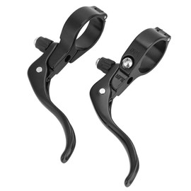 Tbest 31.8mm ycle Brake Lever Left/Right ycle Hand Brake Levers,1 Pair Aluminum Alloy BMX MTB Road Mountain Bike Disc Brake Bar Handle Level Black Silver(Black)
