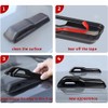 Riloer 2 pieces black car bonnet hinge cover trim decoration