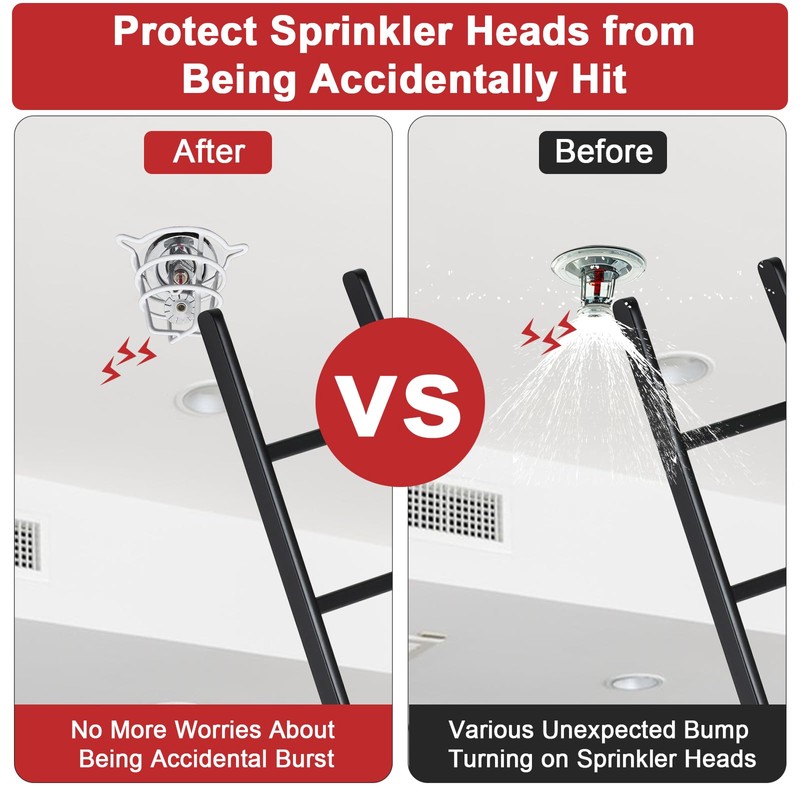 (6 Pack) TunaMax White Fire Sprinkler Head Cage Guard for