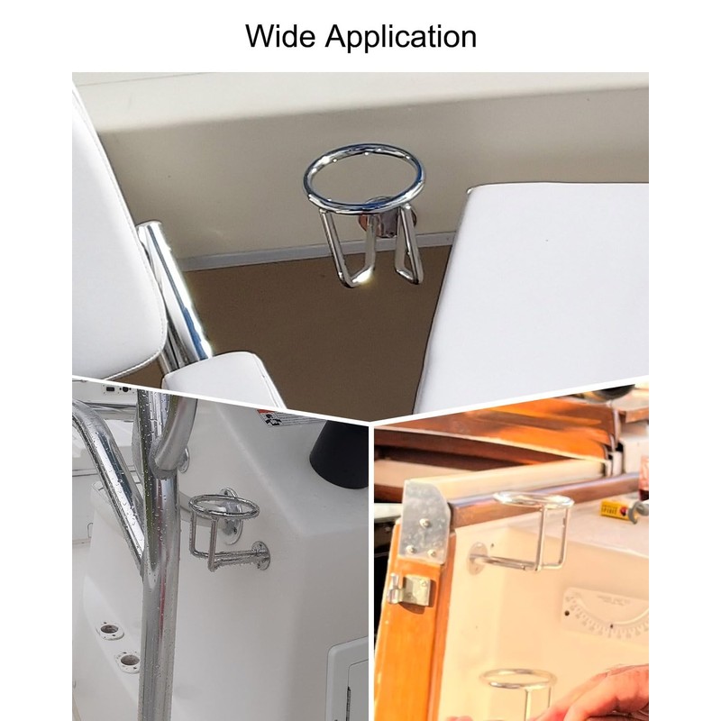 Boat Cup Holders 2 PCS, 316 Grade Stainless Steel Ringlike