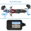 Motorcycle Camera Front and Rear, 1080P Dual Lens Motorcycle Dash