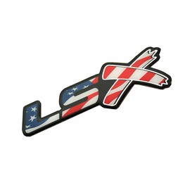 CDD 2PCS LSX Badge, LSX Side Fender Rear Lid Boot Trunk Emblem of American Flag Color Replacement for Chevy Camaro Corvette Truck