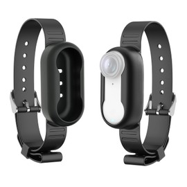 PULUZ Camera Multifunctional Silicone Strap for Insta360 GO 3S / GO 3，Extension Mount Wristband Backpack Stripe Bicycle Strap Cat Camera Collar for Insta360 Go 3s Accessories(Black)