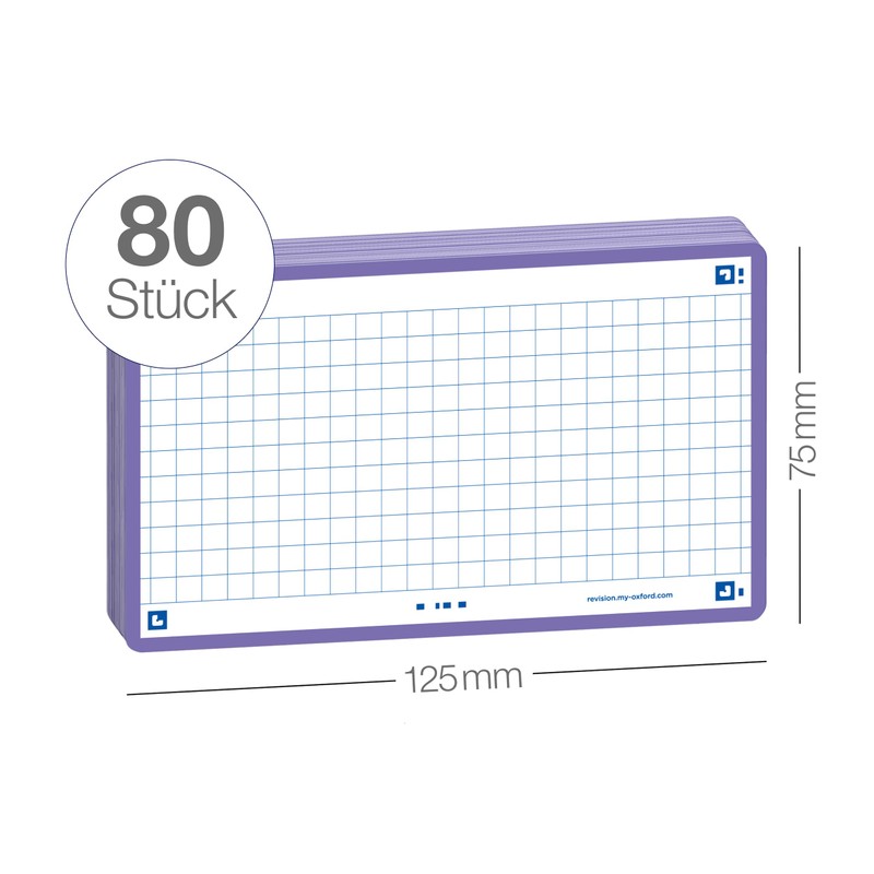 Oxford Flash 2.0 Index Cards A7, Flashcards, 75 x 125