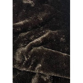 Bear Short Hair Fur Faux Fur Short Pile Fabric by The Yard (Dark Brown)