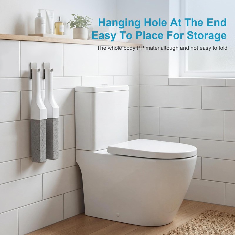 8 Pack Pumice Stone with Long Handle, Pumice Stone Toilet