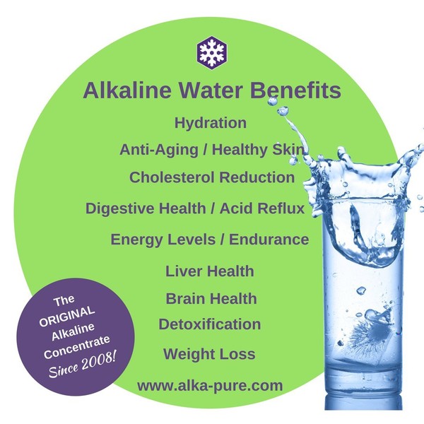 The Original Alkaline Water and Electrolyte Concentrate by Alka-Pure® | 9.5+ pH Filtered Water | Sugar Free | 60 Pack | 30 Day Supply