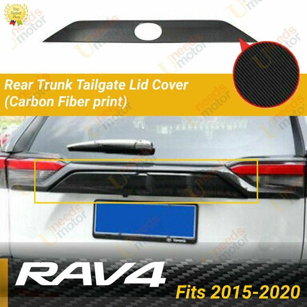 Fits Toyota RAV4 2019-2024 Carbon Fiber Style Rear Trunk Tailgate