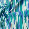Unbranded Abstract Blue and White Print Fabric 4 way Stretch