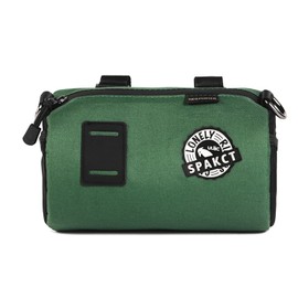 YSUJUAN Bike Handlebar Bag Handy Front Bike Bags Handlebar Storage Pouch Pack with Shoulder Strap Little Mountain Road Bike Barrel Bag (deep green, 1.5 L)