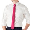 DonDon Mens Handmade Silk Look Ties 6cm, berry