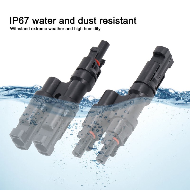 1 Pair Solar Branch Connector Panel Parallel Connection Cable Splitter